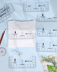 17Pcs Tshirt Ruler Guide for Vinyl Alignment, Tshirt Ruler for Cricut Heat Press HTV Vinyl Center Designs, Craft Sewing Supplies and Accessories