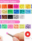 6100 Polymer Clay Beads for Bracelets Making Aesthetic Kit 24 Colors Flat Heishi Beads for Jewelry Making DIY Set with Letter Beads, Smile Face Beads and Charms for Cretive Gift