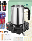 Candle Making Kit with Hot Plate, Soy Wax, Including Melting Pot - DIY Starter Kit for Adults