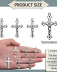 100Pcs Antique Silver Plated Cross Charms Pendant DIY Bracelets Necklace Jewelry Making Craft Wholesale 37Mmx21Mm(A282)