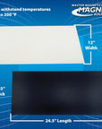 08505 Magnet Maker Flexible Magnetic Sheet - Non Adhesive, 12" Wide, 24.5" Long, White Vinyl Front