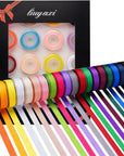 100 Yards Solid Grosgrain Ribbon, 3/8" X 5 Yard/Roll, 20 Colors Rainbow Multicolor Fabric Ribbons Roll Perfect for Crafts Gifts Wrapping Flower Bouquet Hair Bows & Other Projects