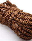 U Pick 10Yds 5Mm 3 Braided Cord Decorative Twisted Satin Polyester Twine Cord Rope String Thread Shiny Cord Choker Thread (15:Coffee)