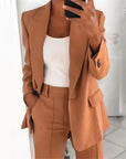 Solid Color Blazer Long Sleeve