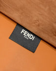 2024 Luxe Fendi-Inspired Tote - Medium & Large Capacity Vintage Real Leather Shoulder Bag with Golden Details for Women