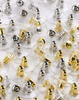 Earring Backs, Earring Safety Back Stopper Clutch Ear Locking with Pad,120Pcs Hypoallergenic Earring Backings for Studs Fishhook Heavy Earrings