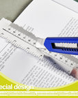 7 Pcs Metal Paper Tearing Ruler Deckle Edge Ruler Craft Ruler Stainless Steel Paper Cut Tool 12 Inch Irregular Edges Ruler Measurements Tool with 2 Watercolor Pen for Craft School Scrapbook