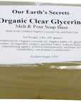 Organic Oil Clear Glycerin - 2 Pound Melt and Pour Soap Base