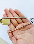 5 PCS of 5 Inch Heavy Duty Jumbo Stainless Steel Safety Pins Silver Color Safety Pins for Laundry, Blanket, Key Rings, Outdoor