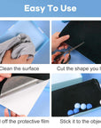 Black Felt Fabric - 10Pcs Self Adhesive Felt Sheets with Adhesive Backing, Soft Black Velvet Felt Drawer Liner for Art & Crafts, Jewelry Box Felt Liner(8.3" X 11.8")