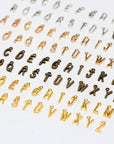 A-Z Metal Letter Charms for Jewelry Making, 200Pcs/104Pcs, Capital Alphabet Initial Charms