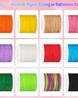 12 Rolls Nylon String for Bracelets, Chinese Knotting Nylon Cord for Jewelry Making, Nylon Beading Thread for Kumihimo, Braided Bracelets, Necklaces, Macrame Craft, Wind Chime