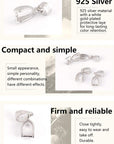 2Pcs 925 Sterling Silver Pendant Bail Connector Pinch Clasp for Necklace DIY Jewelry Craft Making Handmade Beading Fittings Accessories 1.7Cm