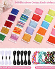 985Pcs String Bracelet Making Kit, Friendship Bracelet String Kit with 110 Skeins Embroidery Floss Cross Stitch Thread, 830 Beads for Friendship Bracelet Making, 45Pcs Embroidery Tools