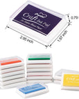 Finger Ink Pads for Kids Washable Craft Ink Stamp Pads, 16 Color DIY for Rubber Stamps, Paper, Scrapbooking, Wood Fabric, Best Gift for Kids