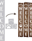 Welcome Stencil, Stencils for Painting on Wood Reusable, Own DIY Projects, Gifts and More, Easy to Use Large Letter Stencil – Horizontal and Vertical (Welcome Stencil)