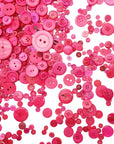 650Pcs Assorted Buttons Bulk for Crafts Buttons for Art, DIY Crafts, Christmas Decoration (Rose Red)