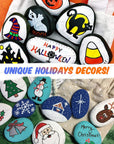 40PCS Rocks for Painting,Smooth Unpolished Craft Rocks Stones DIY Rocks Flat Assorted Size and Shapes Range around 1.5-2.36 Inch Each for Kids Painting Arts,School Painting Projects,Party,Gifts