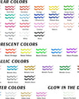 Fabric Paint Set, 45 Colors 3D Permanent Paint with Brushes Palette Fabric Pen Fabric Sheet Stencils, Glow in the Dark, Glitter,Metallic Colors for Textile Fabric T-Shirt Jeans Glass