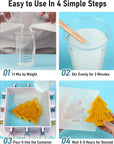 Silicone Mold Making Kit, 80Oz Clear Silicone Rubber, Non-Toxic Liquid Silicone for Mold Maker, Fast Cure 2 Part Platinum Silicone Mold Kit Mixing Ratio1:1 for Resins Molds, Silicone Mold -15A