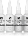 White &Pearl Alcohol Ink Set- 4 Colors for Resin Art | 2X20Ml Pearl White | 2X20Ml Sinking White Alcohol Based Ink