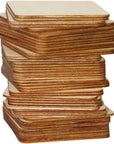 48 Pieces 4 X 4 Inches Unfinished Square Wood Blank Coaster Bulk for Drinks, Painting, Writing, Bar, Kitchen Home Decor, DIY Craft, Party (Set of 48, Square)