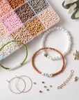 3Mm Glass Seed Beads for Bracelets Making, Friendship Bracelet Making Kit for Girls, 24 Colors Bead Bracelet Kit, Beads for Jewelry Making Kit, DIY, Arts and Crafts Gifts Age 3+