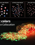 Glow in the Dark Glitter 15 Jar - 12 Colors Glow Glitter and 3 Colors Gold Foil Flakes, High Luminous Glitter for Resin Crafts, Cosmetic, Nail, Glowing Dye for DIY