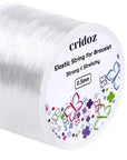 Stretchy String for Bracelets, 0.5Mm Clear Elastic String Stretch Cord Bracelet String with 2 Pcs Beading Needles for Seed Beads, Pony Beads, Bracelets and Jewelry Making