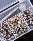 120-Pieces Stainless Steel Marine Grade Canvas and Upholstery Boat Cover Snap Button Fastener Kit with 2Pcs Setting Tool (40 Sets)- Silver