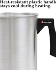 Candle Making Pouring Pot, 4 Pounds, Dripless Pouring Spout & Heat-Resisting Handle Designed Wax Melting Pot, Aluminum Construction Candle Making Pitcher