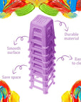 8 Pieces Canvas Stands Paint Stands for Painting Mini Canvas Feet Risers Canvas Support Stands for Fluid Acrylic Pouring Paint Supplies (Purple)