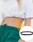 2Pcs Adjustable Crop Tuck Band for Shirts, Shirt Tuck Band Shirt Cropping Band Elastic Crop Top Band Tucking Belt for Women, Change the Style of Your Tops (Black + White)