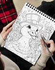 Stress Relief Spiral Coloring Book for Adults Women Girls Hardcover Floral Patterns Animals Themes Aesthetic Illustrations Relaxing Large Print Pages Relieve Anxiety Mindfulness