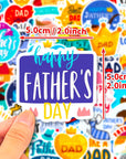 Fathers Day Stickers for Adults, 150Pcs Fathers Day Stickers Decals Decorations Bulk Gifts Set for Fathers Day Gift Cards Scrapbook Skateboard Laptop Water Bottle.