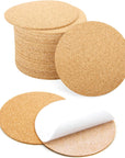36 Pcs Self-Adhesive Cork round for DIY Coasters, 4"X 4" Cork Circle, Cork Tiles, Cork Mat, Cork Sheets with Strong Adhesive-Backed
