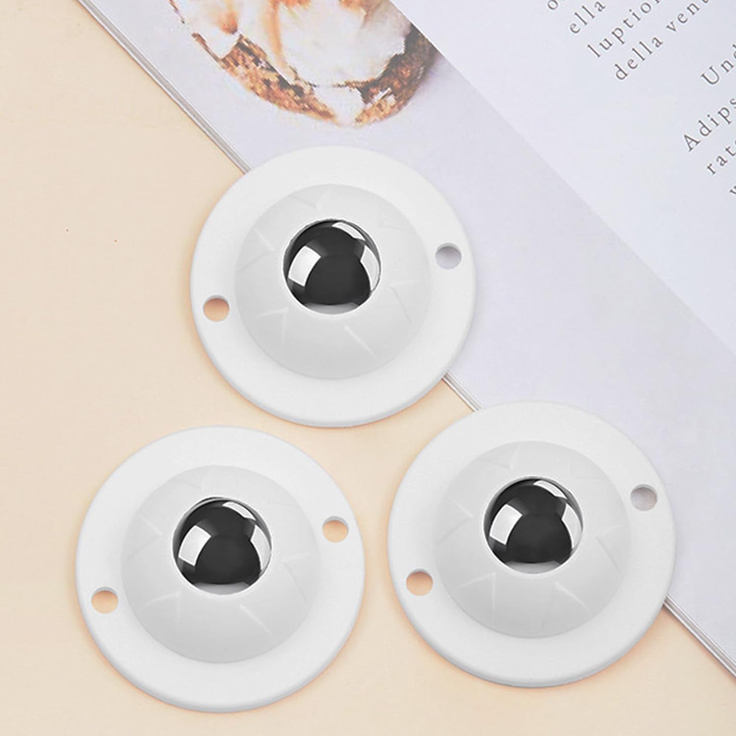 Self Adhesive Caster Wheels for Cricut, 360° Swivel Wheels Universal for Cricut Maker/Explore Air Machines & Furniture & Appliances, 220 LBS Load Capacity Stainless Sticky Pulley, Set of 4