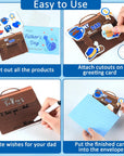 24 Pack Father'S Day Card Making Kits DIY Handmade Greeting Cards Set with Envelope and Stickers Happy Father'S Day Make Your Own Crafts Gifts for Dad School Preschool Classroom Home