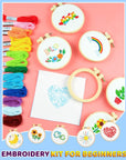 10 PCS Cross Stitch Kits for Beginners, Embroidery Beginner Kits for Kids 7-13, Include Instructions, Cross Stitch Kits with Pattern, Needlepoint Kits for Embroidery Projects