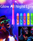 Glow in the Black Light Face & Body Paint, Neon Glow Fluorescent Face Paint Crayons for Halloween Club Makeup Xmas Glow Party