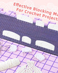 Knitting Blocking Mats and Pins, Blocking Mats for Knitting & Crochet Projects, Extra Thick Knitting Blocking Mats with 150 T-Pins and Storage Bag, Crochet Blocking Board for Crocheting
