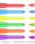 Glow in the Black Light Face Paint Crayons Kit, UV Black Light Makeup Neon Face and Body Paint Sticks Markers for Mardi Gras Halloween Masquerades Makeup