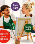 Paint Set – Mini Canvas Acrylic Painting Kit with Wood Easel, Canvases, Paint, Brushes & More