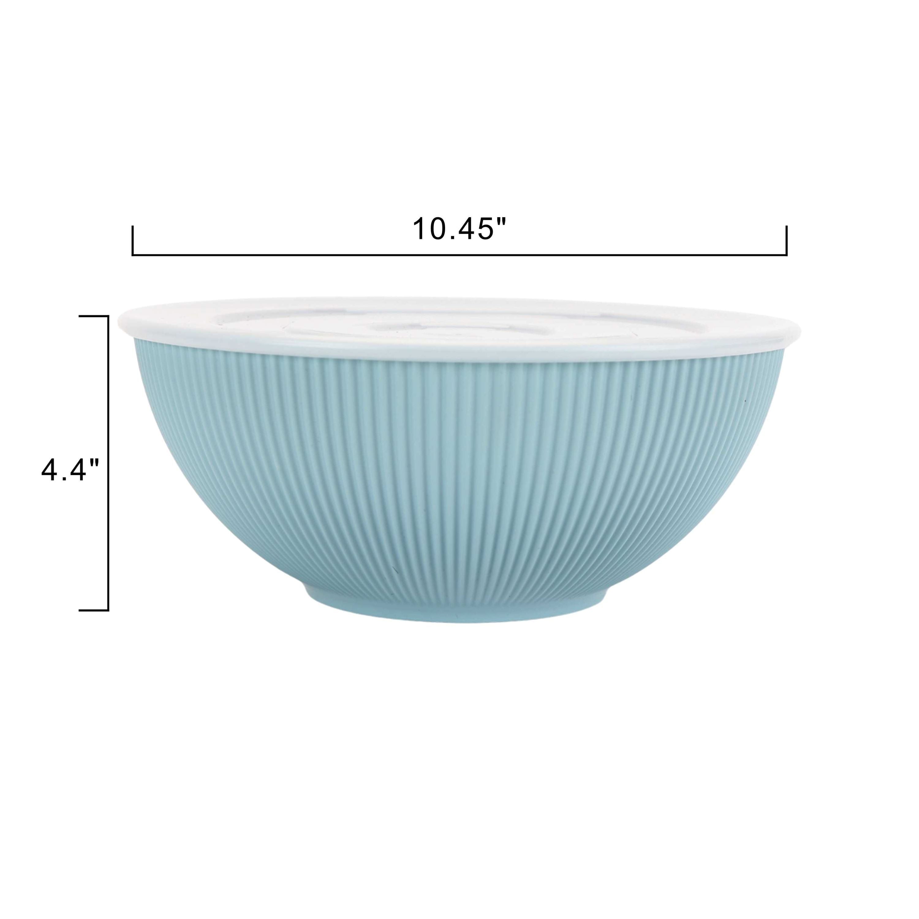Mainstays - Blue 4-Piece Eco-Friendly Recycled Plastic Serve Bowl Set