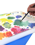 Artist Palette Seal, 12In X 16In Airtight Palette Container, Keeps Wet Paint Fresh for Weeks, Oil or Acrylic Painting Palette with Lid, Seal, Blue Lid Box, Made in USA