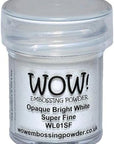 ! Embossing Powder Black and White Bundle: Primary Ebony, Opaque Bright White, White Pearl, Clear Gloss, 15ML