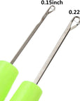 2Pcs Latch Hook Tool, Latch Hook Crochet Needle for Micro Braids, Hair Extension, Feather and Carpet