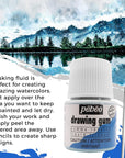 Pebeo Drawing Gum Made in France - Masking Fluid for Watercolor Painting and Various Art Projects - Bundled with Applicator Brush Set