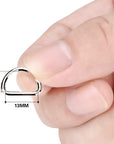 100 Pack Metal D Ring, 1/2 Inch