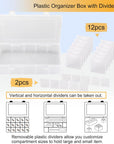 Tackle Box Organizer Plastic Organizer Box with Dividers Bead Organizer Box Container Clear Snackle Box Container Large 15 Grid Box Organizer
